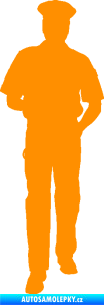 Samolepka Policajt 003 levá oranžová