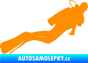 Samolepka Potápěč 005 pravá oranžová