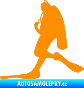 Samolepka Potápěč 007 levá oranžová