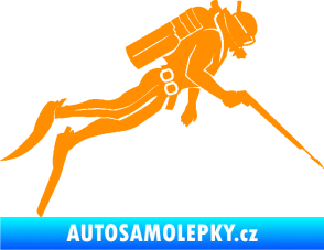 Samolepka Potápěč 010 pravá oranžová