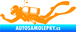 Samolepka Potápěč 011 levá oranžová