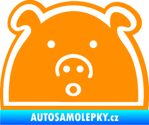 Samolepka Prasátko JDM styl oranžová