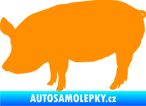 Samolepka Prase 001 levá oranžová