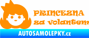 Samolepka Princezna za volantem oranžová