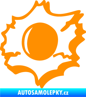 Samolepka Průstřel 001 levá oranžová