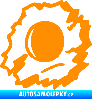 Samolepka Průstřel 002 levá oranžová