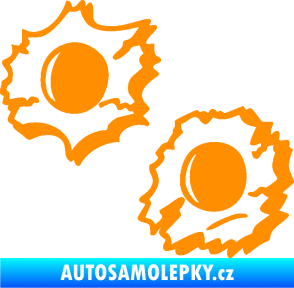 Samolepka Průstřely 001 levá oranžová