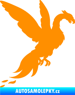 Samolepka Pták Fénix 001 pravá oranžová