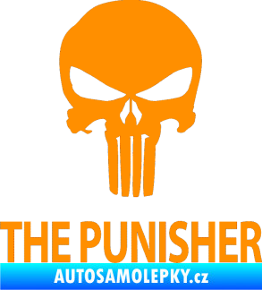 Samolepka Punisher 002 s nápisem oranžová