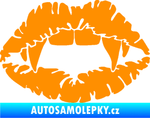 Samolepka Pusa 005 upíří polibek oranžová