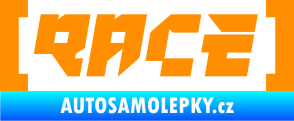 Samolepka Race nápis oranžová