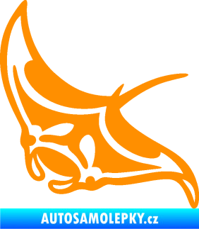 Samolepka Rejnok manta 005 levá oranžová