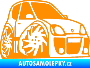 Samolepka Renault Clio sport karikatura pravá oranžová