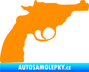 Samolepka Revolver 001 pravá oranžová