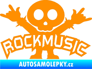 Samolepka Rock music fanda oranžová