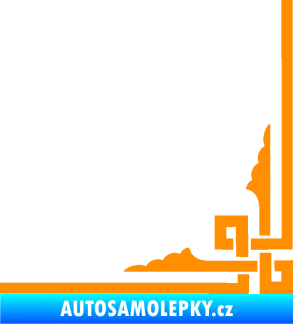 Samolepka Rohová samolepka 003 levá oranžová