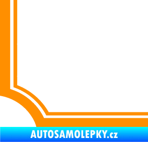 Samolepka Rohová samolepka 004 pravá oranžová