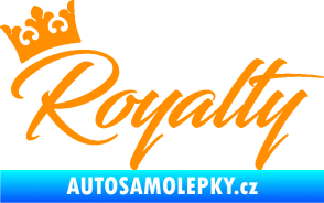 Samolepka Royalty s korunkou nápis oranžová