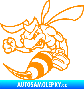 Samolepka Rozzuřená vosa 003 levá oranžová