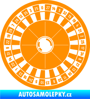 Samolepka Ruleta kolo 001 oranžová