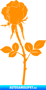 Samolepka Růže 003 levá oranžová
