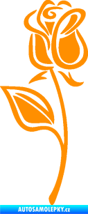 Samolepka Růže 005 levá oranžová