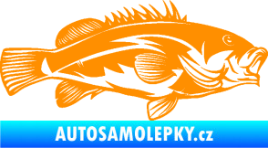 Samolepka Ryba 005 pravá oranžová