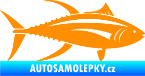 Samolepka Ryba 013 pravá tuňák oranžová