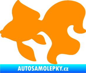 Samolepka Ryba 019 levá závojnatka oranžová