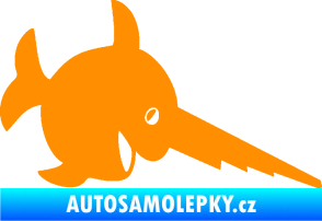 Samolepka Ryba 023 piloun pravá oranžová