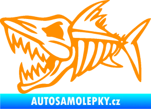 Samolepka Ryba kostra 002 levá oranžová