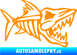 Samolepka Ryba kostra 002 pravá oranžová