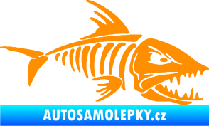 Samolepka Ryba kostra 003 pravá oranžová
