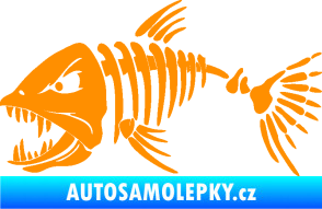 Samolepka Ryba kostra 005 levá oranžová