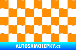 Samolepka Šachovnice 003 oranžová