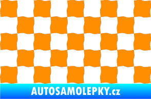 Samolepka Šachovnice 004 oranžová
