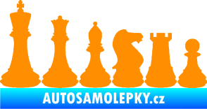 Samolepka Šachy 001 levá oranžová