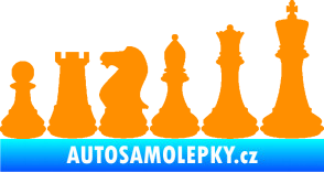 Samolepka Šachy 001 pravá oranžová