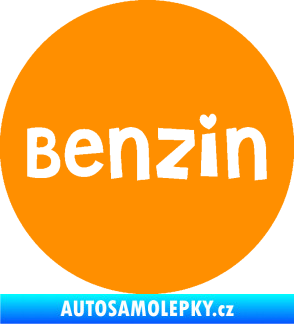 Samolepka Samolepka na víčko od nádrže 008 benzín oranžová