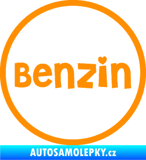 Samolepka Samolepka na víčko od nádrže 009 benzín oranžová