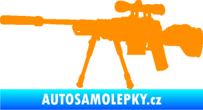 Samolepka Samopal 008 levá oranžová