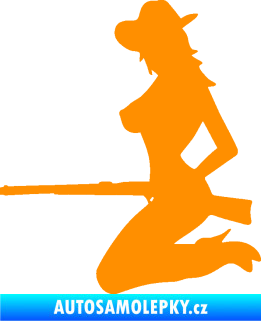 Samolepka Sexy country girl levá oranžová