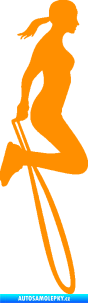 Samolepka Skákání přes švihadlo 002 pravá skipping rope oranžová