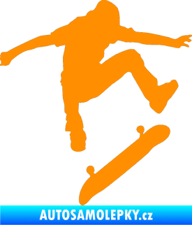 Samolepka Skateboard 005 pravá oranžová