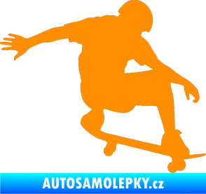 Samolepka Skateboard 012 pravá oranžová
