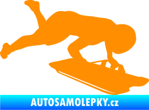 Samolepka Skeleton 002 pravá oranžová