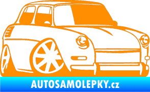 Samolepka Škoda 1000 karikatura pravá oranžová