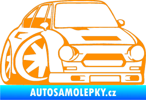 Samolepka Škoda 110r karikatura pravá oranžová