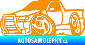Samolepka Škoda Felicia korba karikatura levá oranžová