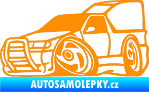 Samolepka Škoda Felicia pickup karikatura levá oranžová